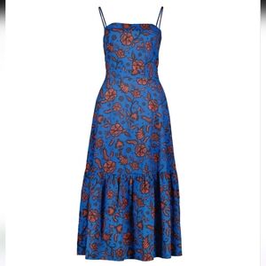 Baukjen Tammy Organic Dress In Blue Bold Capri Size 10 (UK)